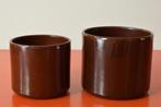 Set van 2 retro vintage jaren 70 ADCO Groningen bloempotten, Ophalen of Verzenden