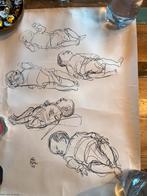 Tekening (reproductie) “baby” van Otto Dicke, Antiek en Kunst, Kunst | Tekeningen en Foto's, Ophalen of Verzenden
