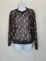Grappig doorschijnend shirt met cactus print mt 38 merk 24, Kleding | Dames, Maat 38/40 (M), ., Zwart, Ophalen of Verzenden