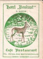 Beetsterzwaag Hotel Boslust suikerzakje 50/60er jaren, Ophalen of Verzenden, Nederland