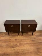 DK Vintage Palissander Nachtkastjes - MidCentury Design, Ophalen, Zo goed als nieuw, Hout, Minder dan 55 cm