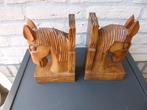 vintage boekensteunen van hout in vorm van een paardenhoofd, Ophalen of Verzenden, Overige typen