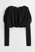 Dames H&M volumineuze top zwart glitters tricot nieuw XS, Kleding | Dames, H&M, Zwart, Nieuw, Ophalen of Verzenden