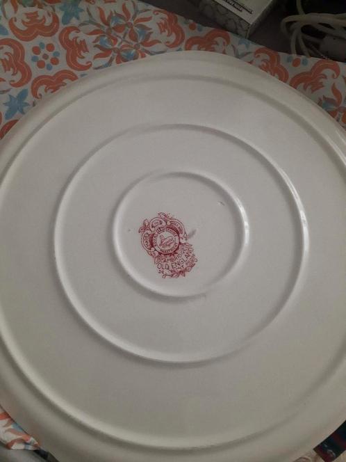 Taartschaal Old England rood Engels Servies, Antiek en Kunst, Antiek | Keramiek en Aardewerk, Ophalen of Verzenden