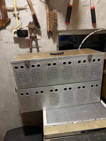 Aluminium Duiven transportmand, transportkist 12 of 4 delig beschikbaar voor biedingen