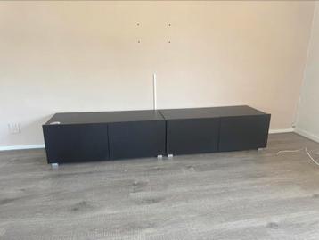 TV-Meubel - Mat Zwart - 200 cm - Staand