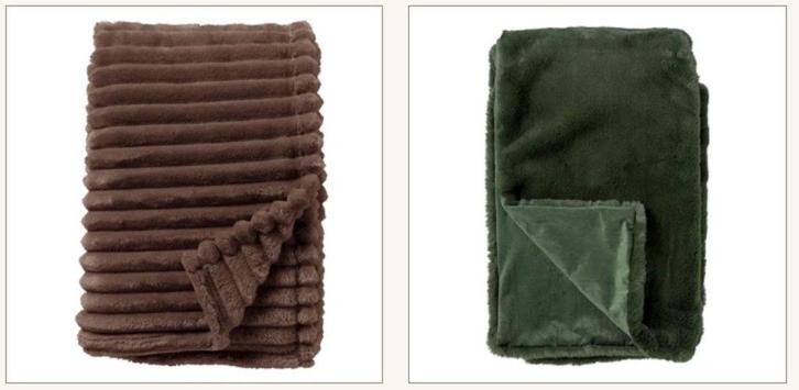 Partij zachte plaids te koop, Huis en Inrichting, Woonaccessoires | Plaids en Woondekens, Nieuw, Ophalen