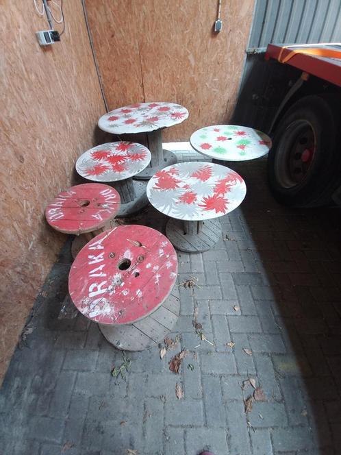 Tafels van kabelhaspel, Tuin en Terras, Tuinmeubel-accessoires, Zo goed als nieuw, Ophalen