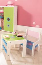 haba poppenstoeltje + poppentafel, Kinderen en Baby's, Speelgoed | Houten speelgoed, Ophalen of Verzenden, Nieuw, Meubelstuk of Keukentje