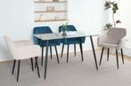 Lina® Rio - Velvet Eetkamerstoelen - Set van 4 - €240, Metaal, Mevsim Store, Overige kleuren, Nieuw