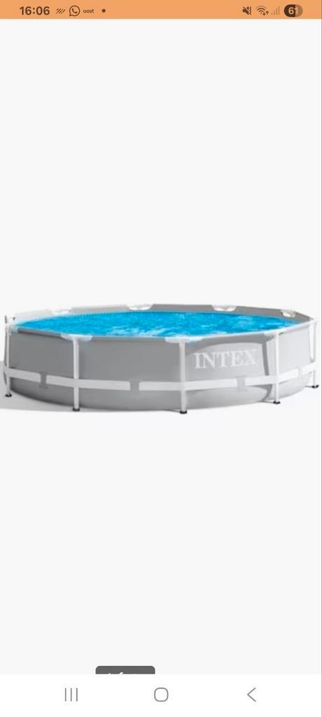 Zwembad Intex 360 cm, Tuin en Terras, Zwembaden, Gebruikt, Opzetzwembad, Minder dan 80 cm, 300 cm of meer, Rond, Ophalen