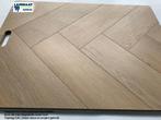 Visgraat Pvc click Natural Oak met integreerde ondervloer, Nieuw, Ophalen of Verzenden, 25 tot 50 m², Bruin