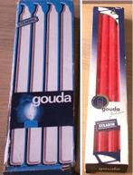 Diverse Gouda stearine kaarsen rood en wit, Overige materialen, Nieuw, Ophalen of Verzenden, Rood