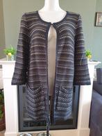 Dame Blanche super mooie zwart bruin vest cardigan L 42 44, Kleding | Dames, Truien en Vesten, Verzenden, Maat 42/44 (L), Zo goed als nieuw