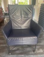 Lederen Montis fauteuil 'Charly', Huis en Inrichting, Fauteuils, Ophalen, Gebruikt, Minder dan 75 cm, Metaal