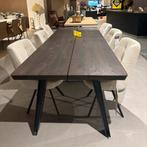 Showroommodel Qliv Eetkamertafel Eiken - 280x100x75, Ophalen, 100 tot 150 cm, Eikenhout, 200 cm of meer