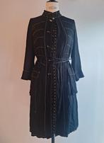 Ann Demeulemeester jurk 36-40 vetersluiting zakjes zwart, Maat 38/40 (M), Zwart, Nieuw, Cocktailjurk