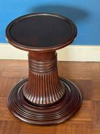 Vintage piëdestal bijzettafel mahonie, Ophalen, Gebruikt