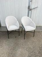 2 stuks stoelen mx sofa argos maxfurn teddy boucle stof, Huis en Inrichting, Ophalen, Twee, Wit, Nieuw