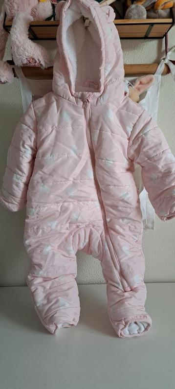 winterpak rose met witte hartjes maat 80 beschikbaar voor biedingen