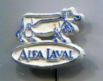 Alfa-Laval Melkmachines blauw op wit plastic speldje( D_216), Verzenden, Zo goed als nieuw, Transport, Speldje of Pin