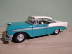 Chevrolet Bel Air 1956 Creme / Turquoise 1:18, Overige merken, Gebruikt, Ophalen of Verzenden, Auto