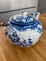 Antieke Porseleinen Theepot Blauw-Wit, Ophalen
