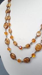 Frans Jaren '60 Collier Cognac Pâte de Verre. GRATIS Verz., Verzenden, Overige materialen, Ketting
