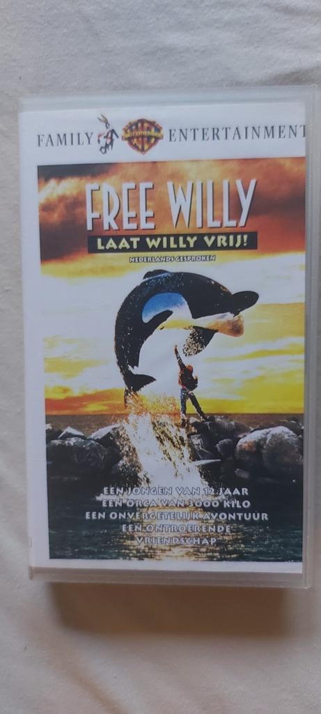 Videobanden Free Willy en Flipper (3 stuks), Gebruikt, Alle leeftijden, Overige typen, Overige soorten
