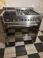 Smeg RVS 6 pits gasfornuis met electrische oven, Ophalen, Gebruikt, 60 cm of meer, Gas