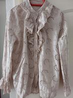 blouse zandkleur lange mouw, klein kraagje 38, Maat 38/40 (M), Verzenden, Beige, Onbekend