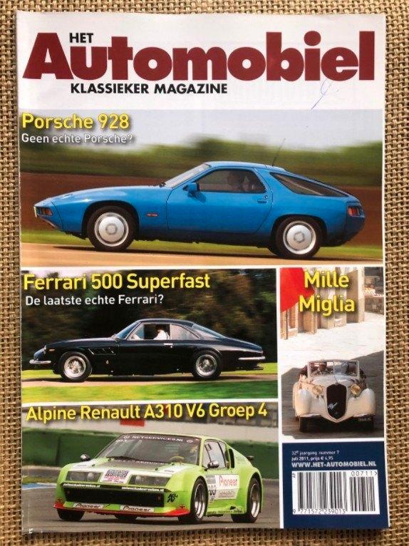 Automobiel: Porsche 928, Alpine A310, Ferrari 500 Superfast, Boeken, Auto's | Folders en Tijdschriften, Zo goed als nieuw, Algemeen
