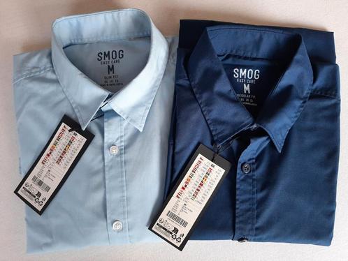 2 Overhemden Maat M SMOG *nieuw*, Kleding | Heren, Overhemden, Nieuw, Halswijdte 39/40 (M), Blauw, Ophalen of Verzenden