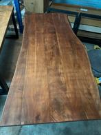 Boomstam eettafel 220 x 100 cm mangohout, Ophalen of Verzenden, Rechthoekig, 200 cm of meer, 100 tot 150 cm