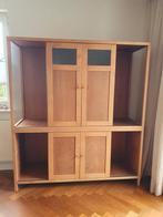 Massief kersenhouten servieskast, Ophalen, Gebruikt, 25 tot 50 cm, 200 cm of meer