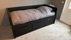 Eenpersoonsbed /bedbank Europe  - Zwart, Huis en Inrichting, Ophalen, Gebruikt, 90 cm, Eenpersoons