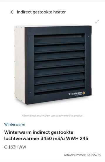 Indirect gestookte heater beschikbaar voor biedingen