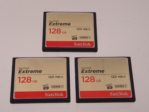 CF Compact flash 128gb Sandisk Extreme 120 mb/s, Audio, Tv en Foto, Fotografie | Geheugenkaarten, Zo goed als nieuw, Compact Flash (CF)