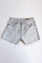 Vintage Gestreepte Spijkerbroek Shorts Aviatic Maat S, Blauw, Ophalen of Verzenden, Vintage, W28 - W29 (confectie 36)