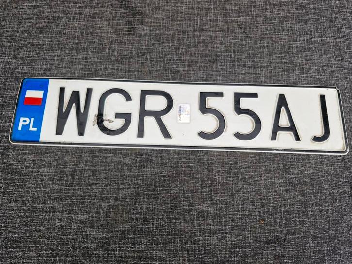 Kentekenplaat Polen oude met vlag nummerbord Nummerplaat, Verzamelen, Automerken, Motoren en Formule 1, Gebruikt, Auto's, Ophalen of Verzenden