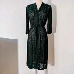 Echte originele vintage jaren 40 jurk, mt. 38, Kleding | Dames, Maat 38/40 (M), Overige typen, Zwart, Ophalen of Verzenden