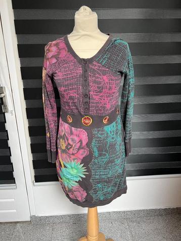 Blauw roze dames jurk van DESIGUAL maat L beschikbaar voor biedingen