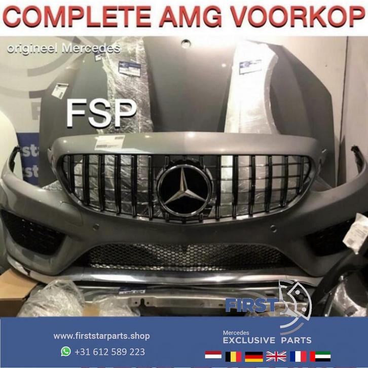 W205 C205 S205 AMG VOORKOP GRIJS origineel Mercedes C Klasse, Auto-onderdelen, Carrosserie en Plaatwerk, Bumper, Mercedes-Benz