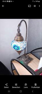 Oosterse lamp mozaik tafellamp 2 stuks, Ophalen of Verzenden, Gebruikt, Minder dan 50 cm