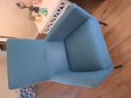 Leuke blauwe fauteuil leuk prijsje, Ophalen, Gebruikt, 75 tot 100 cm, 50 tot 75 cm
