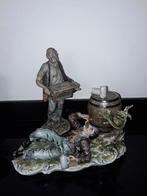 2 Capodimonte beelden zwervers, Verzenden, Zo goed als nieuw, Porselein, Beeldje(s)