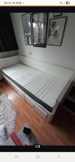 HEMNES Bedbank met 3 lades, wit, 80x200 cm, Huis en Inrichting, Slaapkamer | Bedden, Ophalen, Eenpersoons, Wit, Scandinavisch