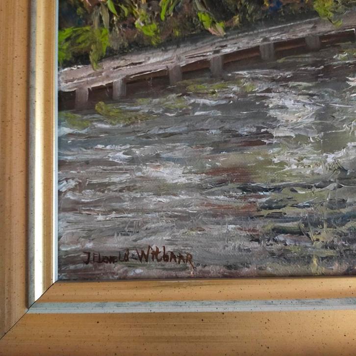 Schilderij Dokterswoning Wanneperveen, Antiek en Kunst, Kunst | Schilderijen | Klassiek, Ophalen of Verzenden