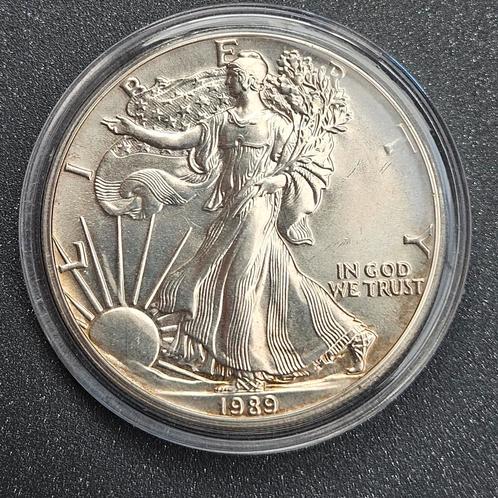 1 ounce american eagle 1989, Postzegels en Munten, Munten | Amerika, Noord-Amerika, Zilver, Ophalen of Verzenden