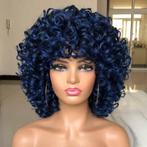 Blauwe Korte Afro Pruik Haar Dames Vrouwen Krullen Blauw, Sieraden, Tassen en Uiterlijk, Uiterlijk | Haarverzorging, Verzenden